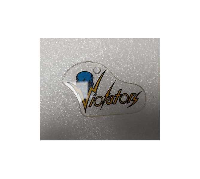 WILLIAMS ROLLERGAMES Original Pinball Machine Promotional Key Fob Keychain Plastic 'VIOLATORS